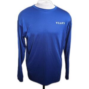 C2 Sport VIAVI Royal blue Dri-Fit polyester long sleeve tee t-shirt, size L